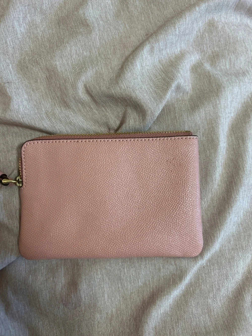 Coach Pink Leather Wristlet